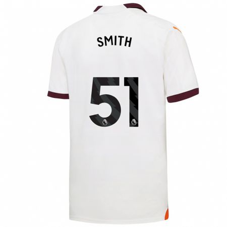 Kandiny Bambino Maglia Isaac Smith #51 Bianco Kit Gara Away 2023/24 Maglietta