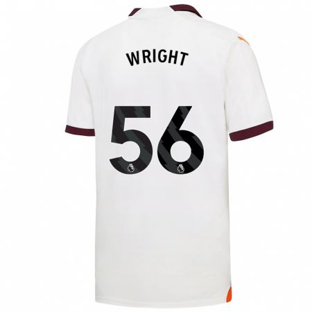 Kandiny Kinder Jacob Wright #56 Weiß Auswärtstrikot Trikot 2023/24 T-Shirt Österreich