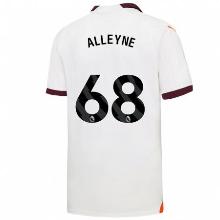 Kandiny Bambino Maglia Max Alleyne #68 Bianco Kit Gara Away 2023/24 Maglietta