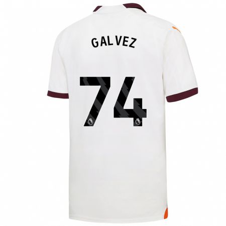 Kandiny Niño Camiseta Tomas Galvez #74 Blanco 2ª Equipación 2023/24 La Camisa