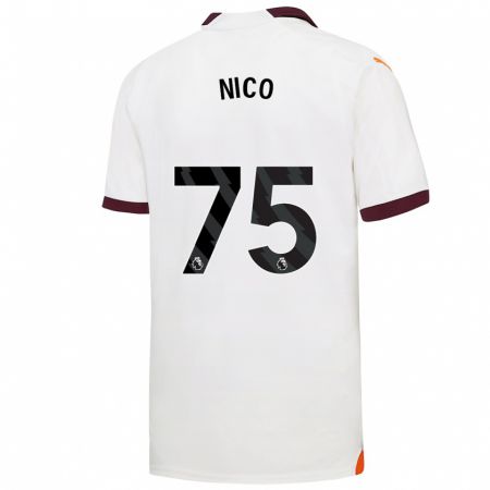 Kandiny Bambino Maglia Nico O'reilly #75 Bianco Kit Gara Away 2023/24 Maglietta