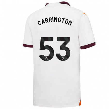 Kandiny Kinder Ezra Carrington #53 Weiß Auswärtstrikot Trikot 2023/24 T-Shirt Österreich