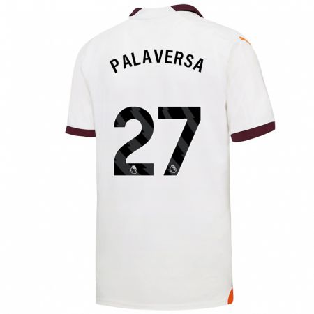 Kandiny Bambino Maglia Ante Palaversa #27 Bianco Kit Gara Away 2023/24 Maglietta