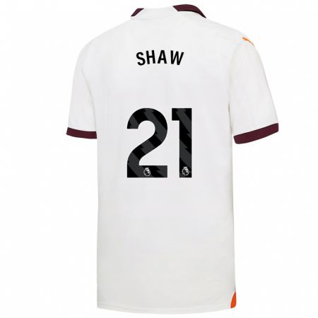 Kandiny Bambino Maglia Khadija Shaw #21 Bianco Kit Gara Away 2023/24 Maglietta