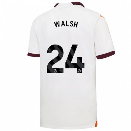 Kandiny Bambino Maglia Keira Walsh #24 Bianco Kit Gara Away 2023/24 Maglietta