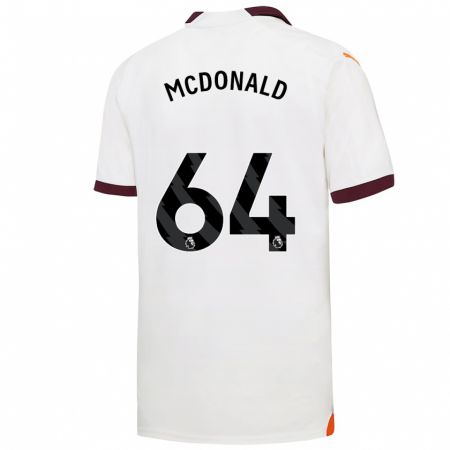 Kandiny Niño Camiseta Rowan Mcdonald #64 Blanco 2ª Equipación 2023/24 La Camisa