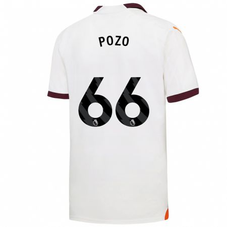 Kandiny Bambino Maglia Iker Pozo #66 Bianco Kit Gara Away 2023/24 Maglietta