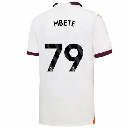 Kandiny Bambino Maglia Luke Mbete #79 Bianco Kit Gara Away 2023/24 Maglietta