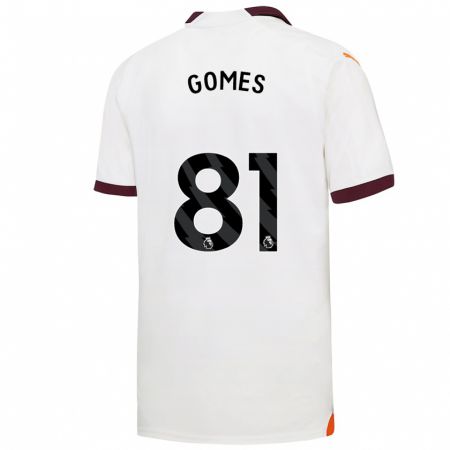 Kandiny Bambino Maglia Claudio Gomes #81 Bianco Kit Gara Away 2023/24 Maglietta