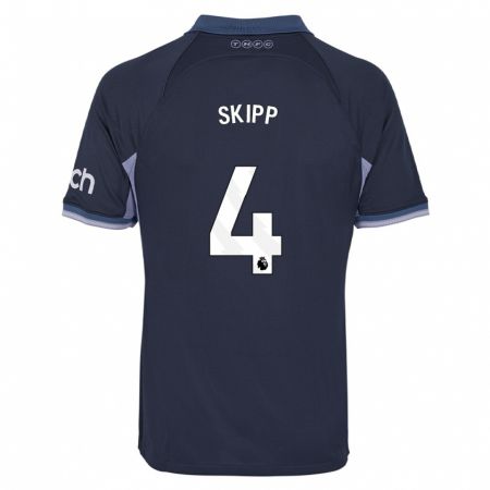 Kandiny Bambino Maglia Oliver Skipp #4 Blu Scuro Kit Gara Away 2023/24 Maglietta