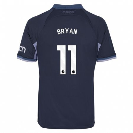 Kandiny Bambino Maglia Bryan Gil #11 Blu Scuro Kit Gara Away 2023/24 Maglietta