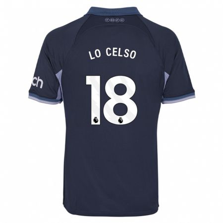 Kandiny Dzieci Giovani Lo Celso #18 Ciemny Niebieski Wyjazdowa Koszulka 2023/24 Koszulki Klubowe