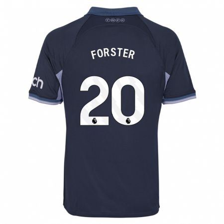 Kandiny Kinderen Fraser Forster #20 Donkerblauw Uitshirt Uittenue 2023/24 T-Shirt België