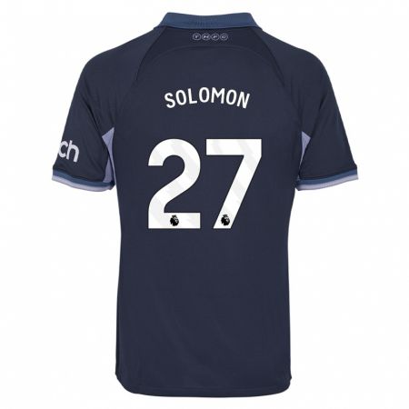 Kandiny Kinderen Manor Solomon #27 Donkerblauw Uitshirt Uittenue 2023/24 T-Shirt België