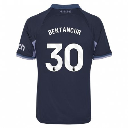 Kandiny Kinderen Rodrigo Bentancur #30 Donkerblauw Uitshirt Uittenue 2023/24 T-Shirt België