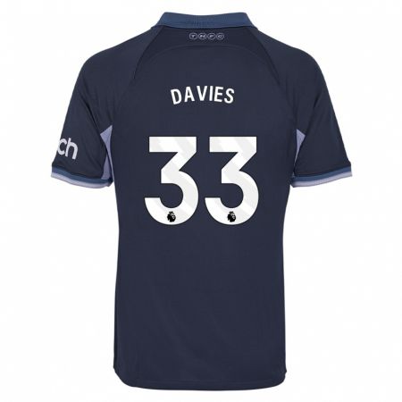 Kandiny Kinderen Ben Davies #33 Donkerblauw Uitshirt Uittenue 2023/24 T-Shirt België