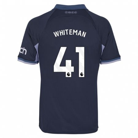 Kandiny Bambino Maglia Alfie Whiteman #41 Blu Scuro Kit Gara Away 2023/24 Maglietta