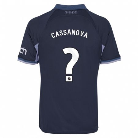 Kandiny Bambino Maglia Dante Cassanova #0 Blu Scuro Kit Gara Away 2023/24 Maglietta