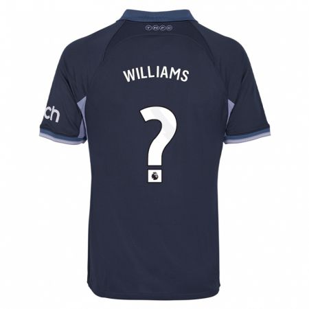 Kandiny Bambino Maglia Jaden Williams #0 Blu Scuro Kit Gara Away 2023/24 Maglietta