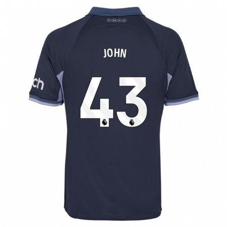 Kandiny Bambino Maglia Nile John #43 Blu Scuro Kit Gara Away 2023/24 Maglietta