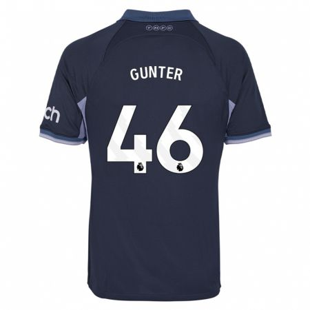 Kandiny Bambino Maglia Luca Gunter #46 Blu Scuro Kit Gara Away 2023/24 Maglietta