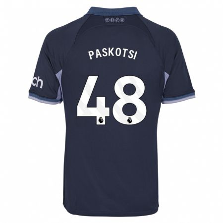 Kandiny Bambino Maglia Maksim Paskotsi #48 Blu Scuro Kit Gara Away 2023/24 Maglietta