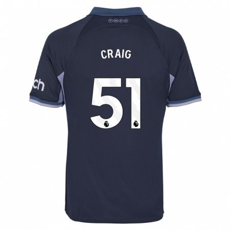 Kandiny Bambino Maglia Matthew Craig #51 Blu Scuro Kit Gara Away 2023/24 Maglietta