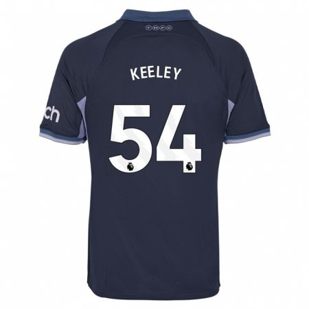 Kandiny Kinderen Josh Keeley #54 Donkerblauw Uitshirt Uittenue 2023/24 T-Shirt België