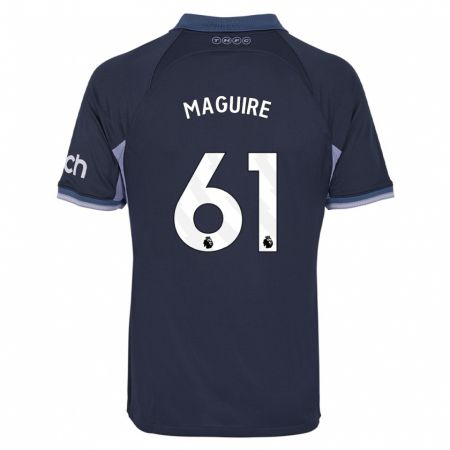 Kandiny Kinderen Aaron Maguire #61 Donkerblauw Uitshirt Uittenue 2023/24 T-Shirt België