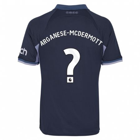 Kandiny Bambino Maglia Pele Arganese-Mcdermott #0 Blu Scuro Kit Gara Away 2023/24 Maglietta