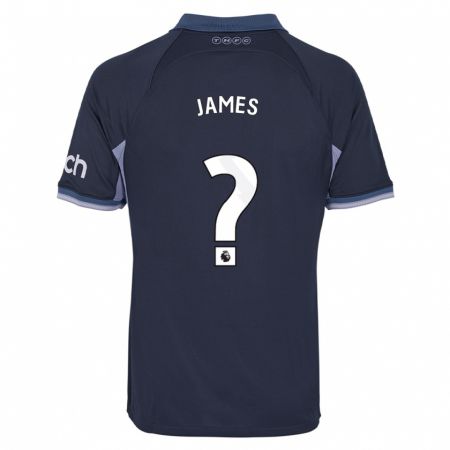 Kandiny Bambino Maglia Herbie James #0 Blu Scuro Kit Gara Away 2023/24 Maglietta