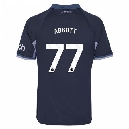 Kandiny Bambino Maglia George Abbott #77 Blu Scuro Kit Gara Away 2023/24 Maglietta