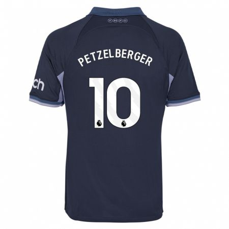 Kandiny Kinder Ramona Petzelberger #10 Dunkelblau Auswärtstrikot Trikot 2023/24 T-Shirt Österreich