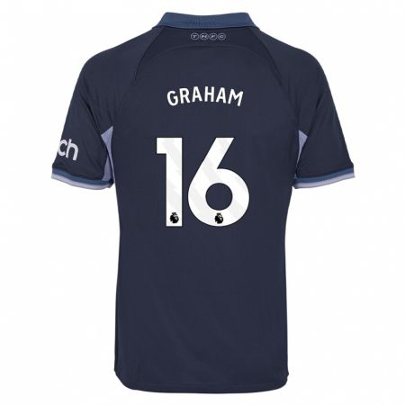 Kandiny Bambino Maglia Kit Graham #16 Blu Scuro Kit Gara Away 2023/24 Maglietta