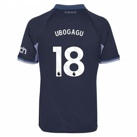 Kandiny Bambino Maglia Chioma Ubogagu #18 Blu Scuro Kit Gara Away 2023/24 Maglietta