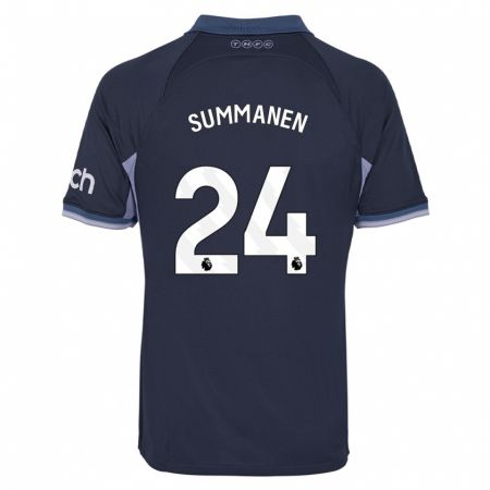 Kandiny Kinder Eveliina Summanen #24 Dunkelblau Auswärtstrikot Trikot 2023/24 T-Shirt Österreich