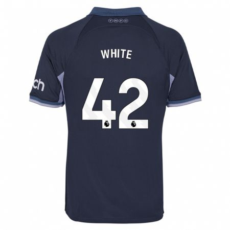 Kandiny Kinder Harvey White #42 Dunkelblau Auswärtstrikot Trikot 2023/24 T-Shirt Österreich