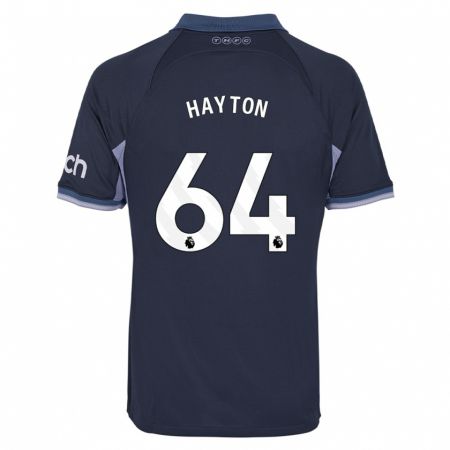 Kandiny Bambino Maglia Adam Hayton #64 Blu Scuro Kit Gara Away 2023/24 Maglietta