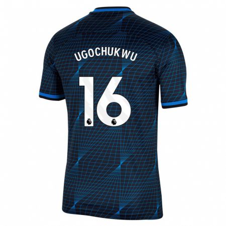 Kandiny Bambino Maglia Lesley Ugochukwu #16 Blu Scuro Kit Gara Away 2023/24 Maglietta