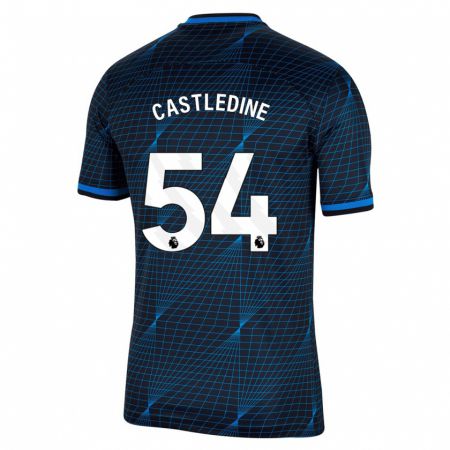 Kandiny Bambino Maglia Leo Castledine #54 Blu Scuro Kit Gara Away 2023/24 Maglietta