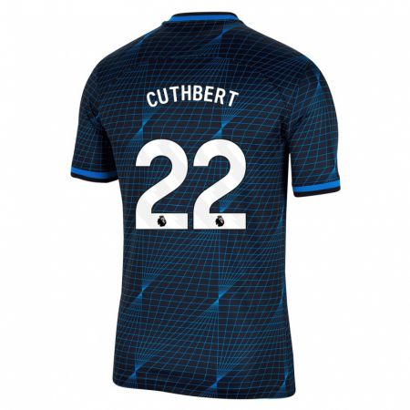 Kandiny Bambino Maglia Erin Cuthbert #22 Blu Scuro Kit Gara Away 2023/24 Maglietta