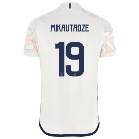 Kandiny Bambino Maglia Georges Mikautadze #19 Bianco Kit Gara Away 2023/24 Maglietta