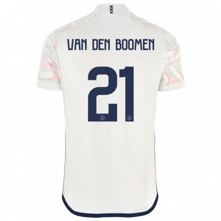 Kandiny Bambino Maglia Branco Van Den Boomen #21 Bianco Kit Gara Away 2023/24 Maglietta