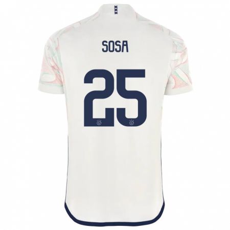 Kandiny Bambino Maglia Borna Sosa #25 Bianco Kit Gara Away 2023/24 Maglietta