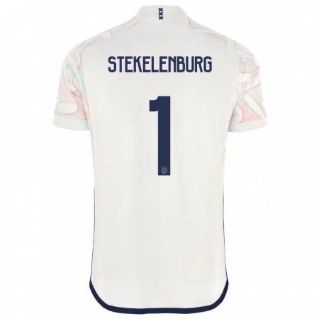 Kandiny Bambino Maglia Maarten Stekelenburg #1 Bianco Kit Gara Away 2023/24 Maglietta