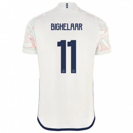 Kandiny Bambino Maglia Marjolijn Van Den Bighelaar #11 Bianco Kit Gara Away 2023/24 Maglietta