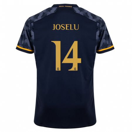 Kandiny Kinderen Joselu #14 Donkerblauw Uitshirt Uittenue 2023/24 T-Shirt België