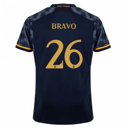 Kandiny Kinderen Iker Bravo #26 Donkerblauw Uitshirt Uittenue 2023/24 T-Shirt België