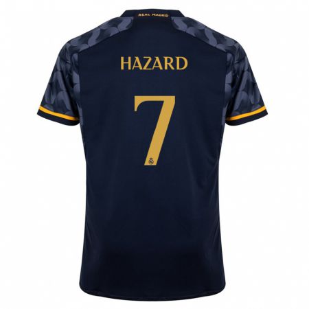 Kandiny Kinderen Eden Hazard #7 Donkerblauw Uitshirt Uittenue 2023/24 T-Shirt België