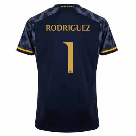 Kandiny Kinderen Misa Rodriguez #1 Donkerblauw Uitshirt Uittenue 2023/24 T-Shirt België